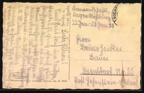 AK Rochlitz /Muldental, Schloss in Glauchau, Schloss in Wechselburg, Göhrener Brücke