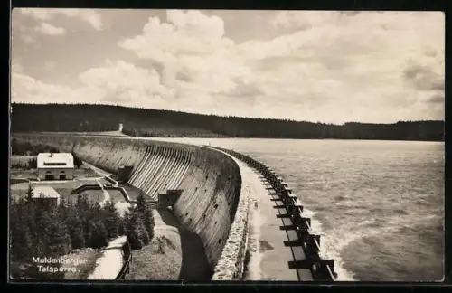 AK Muldenberg i. Vogtl., Talsperre, Blick auf die Sperrmauer