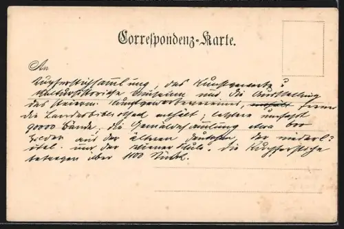 AK Graz, Landesmuseum mit Strasse