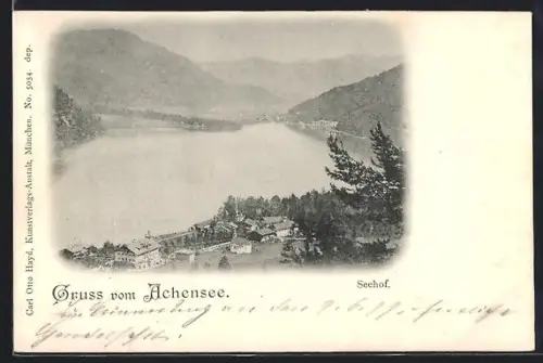 AK Achensee, Hotel Seehof mit Achensee