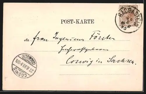 AK Badgastein, Teilansicht aus der Vogelschau