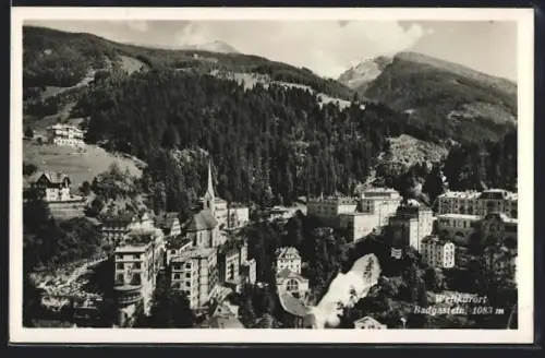 AK Badgastein, Totalansicht aus der Vogelschau