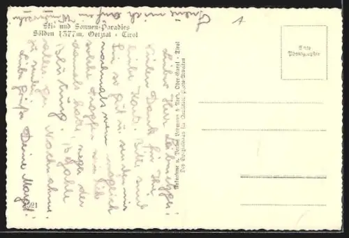 AK Sölden /Tirol, Ortsansicht im Winter