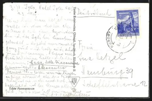 AK Igls /Tirol, Grandhotel Iglerhof im Winter