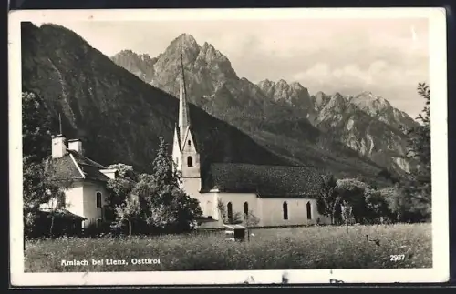 AK Amlach bei Lienz, Teilansicht mit Kirche