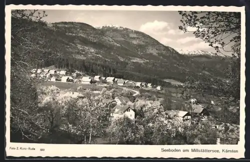 AK Seeboden am Millstättersee, Totalansicht mit Umgebung aus der Vogelschau