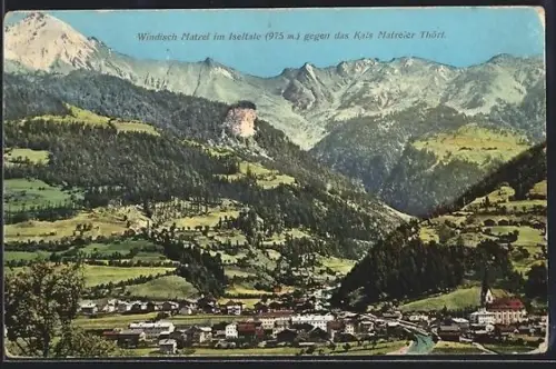 AK Windisch Matrei im Iseltale, Totalansicht gegen Kals Matreier Thörl