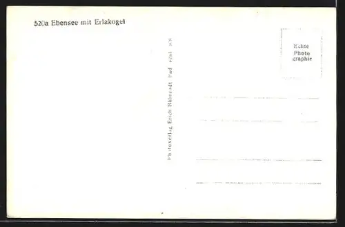 AK Ebensee, Gesamtansicht mit Erlakogel aus der Vogelschau