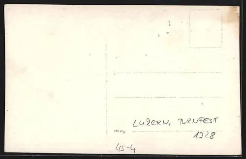 AK Luzern, Turnfest 1928, Turner auf dem Feld