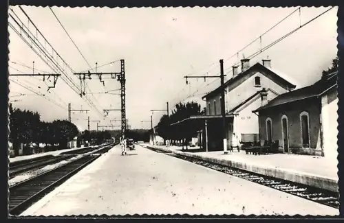 AK Parcoul /Dordogne, La Gare