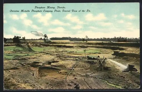 AK Florida, FL, Phosphate Mining, Christina Medulla Phosphate Company Plant, View of the Pit