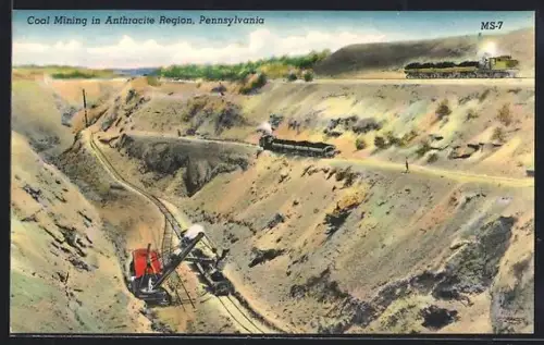 AK Pennsylvania, PA, Coal Mining Anthracite Region, Trains