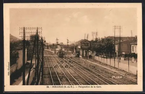 AK Miramas /B.-du-R., Perspective de la Gare