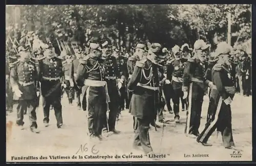 AK Toulon, Funérailles de Victimes de la Catastrophe du Cuirassé Liberté