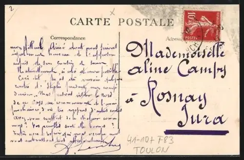 AK Toulon, Funérailles de Victimes de la Catastrophe du Cuirassé Liberté