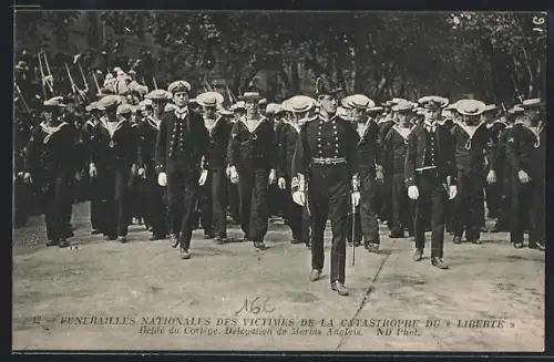 AK Funerailles Nationales, des Victimes de la Catastrophe du Liberte
