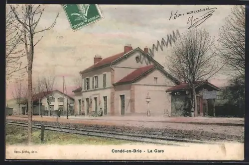 AK Condé-en-Brie, La Gare