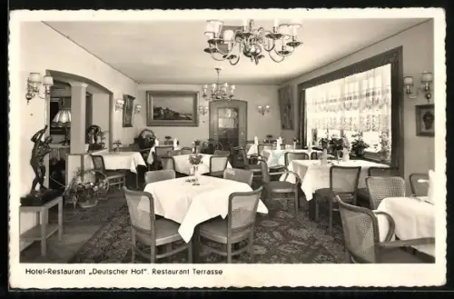 AK Hilchenbach b. Siegen, Hotel-Restaurant Deutscher Hof, Inh. Hedwig u. Eva Kindermann
