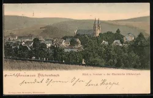 AK Hilchenbach, Teilansicht mit Pfarrkiche