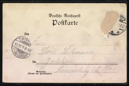 AK Chemnitz, Partie am Hauptmarkt mit Geschäft von O. Beil