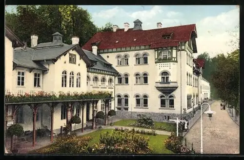 AK Augustusbad, Blick auf Verwaltungsgebäude