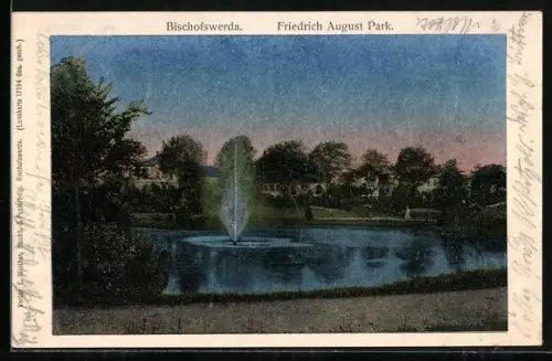 Luna-AK Bischofswerda, Friedrich August Park