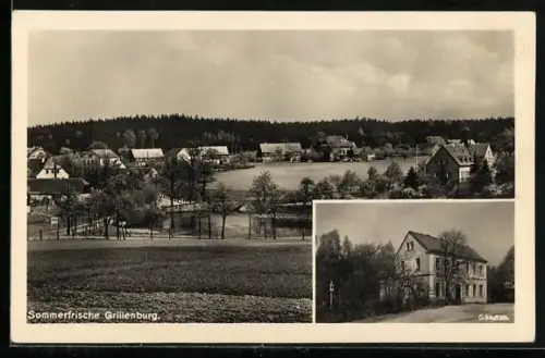 AK Grillenburg, Nestlers Gaststätte, Ortsansicht