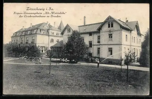 AK Zitzschewig i. Sa., Frauen-Genesungsheim Alt-Wettinhöhe der Ortskrankenkasse zu Dresden