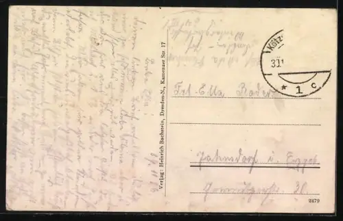 AK Zitzschewig i. Sa., Frauen-Genesungsheim Alt-Wettinhöhe der Ortskrankenkasse zu Dresden