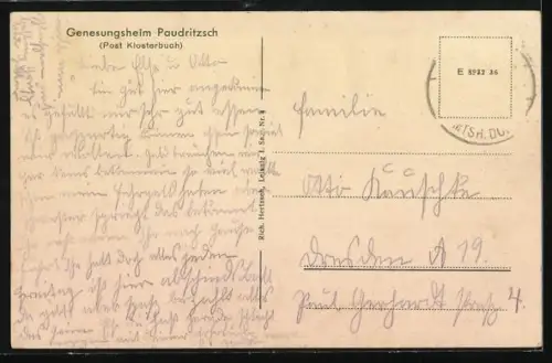 AK Paudritzsch, Genesungsheim der Landesversicherungsanstalt Sachsen