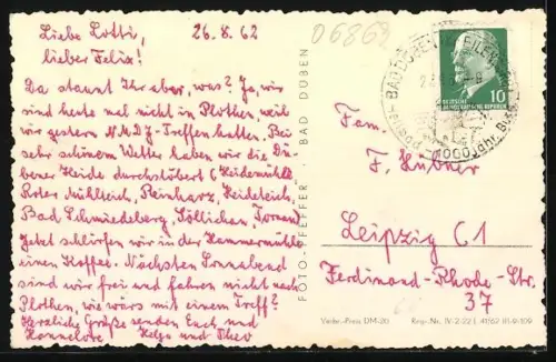 AK Bad Düben, Gasthaus Hammermühle mit Grünanlagen