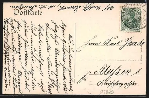 AK Bertelsdorf b. Liebstadt, Dorfansicht mit Fachwerkhäusern und Gehöften