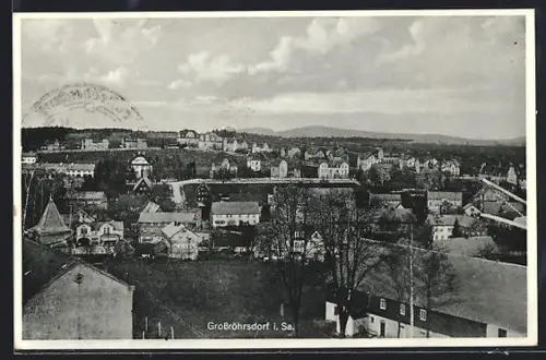 AK Grossröhrsdorf i. Sa., Ortsansicht aus der Vogelschau