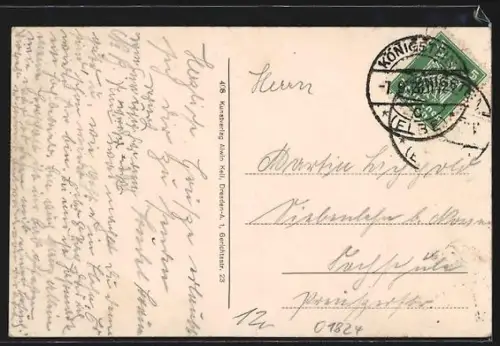 AK Königstein /Sa., Stadt und Festung