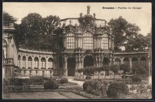 AK Dresden, Pavillon im Zwinger