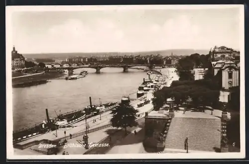 AK Dresden, Brühlsche Terrasse