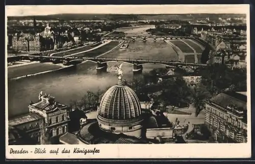 AK Dresden-Neustadt, Blick auf das Königsufer