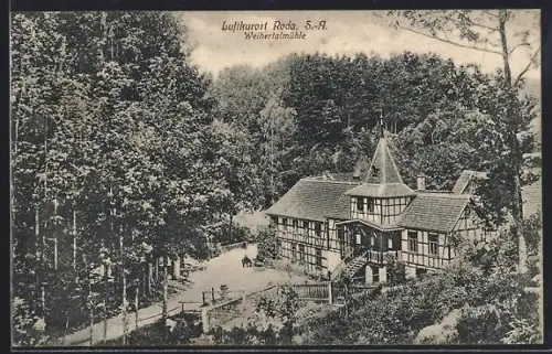 AK Roda /S.-A., Weihertalmühle aus der Vogelschau