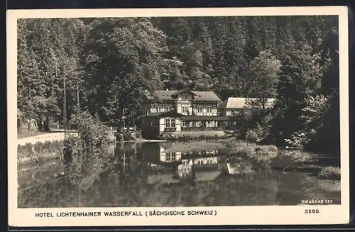 AK Lichtenhain /Sächsische Schweiz, Hotel Lichtenhainer Wasserfall