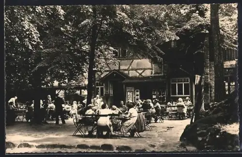 AK Pfaffendorf /Sächsische Schweiz, Fels Pfaffenstein, Gasthaus