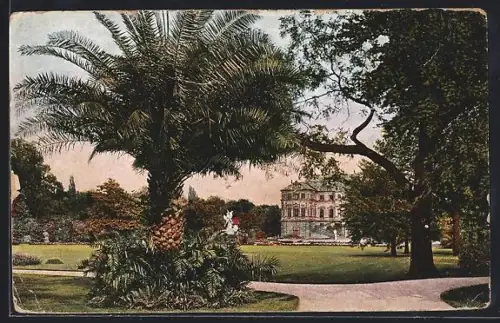 AK Dresden, Grosser Garten, Partie am Palais