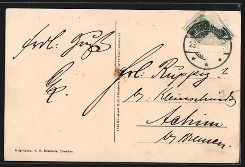 AK Dresden, Kgl. Opernhaus, Hotel Bellevue, König Johann-Denkmal