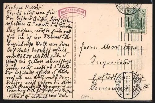 AK Dresden, Königl. Schloss, Wettin-Obelisk