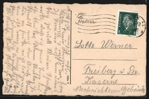 AK Dresden, Theaterplatz, Panorama