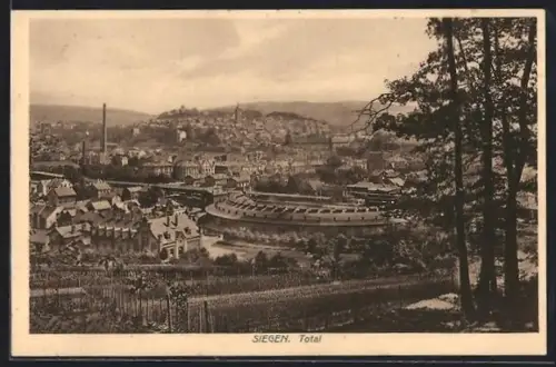 AK Siegen, Ortsansicht aus der Ferne