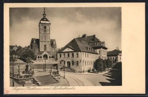 AK Siegen, Rathaus u. Nikolaikirche