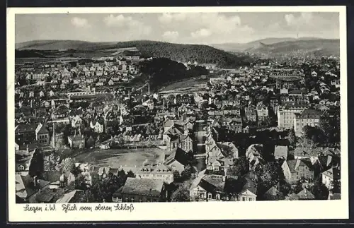 AK Siegen i. W., Blick vom oberen Schloss