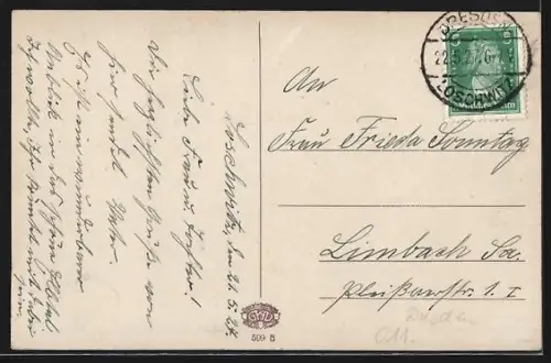 AK Dresden-Loschwitz, Drahtseilbahn, Schwebebahn Loschwitzhöhe