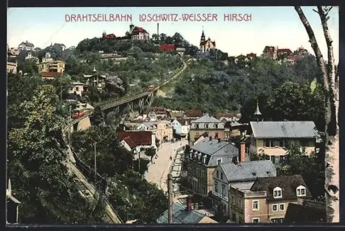 AK Dresden-Loschwitz, Drahtseilbahn Loschwitz-Weisser Hirsch