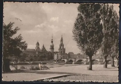 AK Dresden, Blick von der Carolabrücke